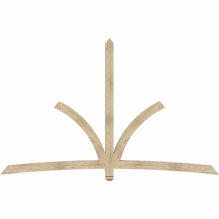 Ekena Millwork Davenport Rough Sawn Timber Gable Bracket, Douglas Fir, 108"W x 68"H x 4"D x 4"F, 15/12 Pitch GBW108X68X0404DAV00RDF
